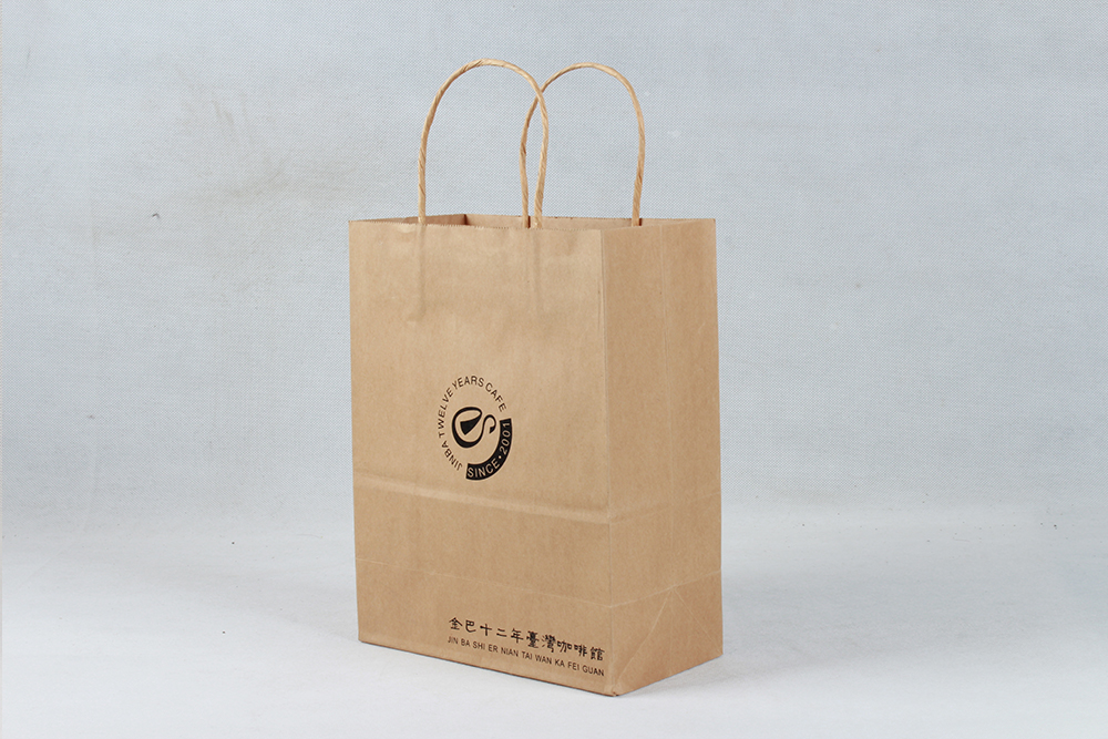 簡(jiǎn)約型牛皮紙袋 金巴十二年咖啡館